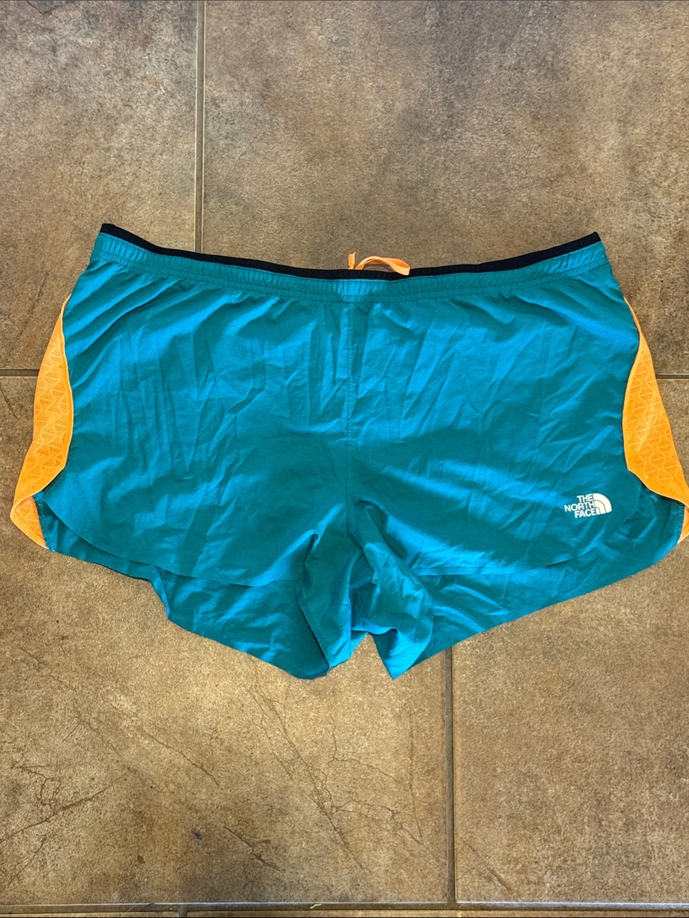 The North Face Teal and Orange Athletic Shorts